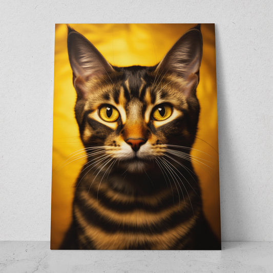 Gato - Fondo Amarillo (Vertical)