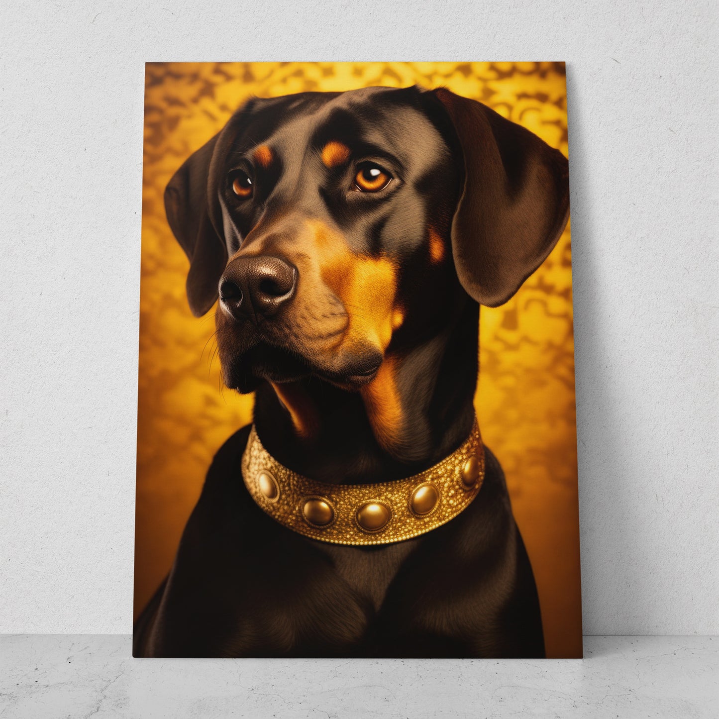 Perro - Fondo Amarillo (Vertical)