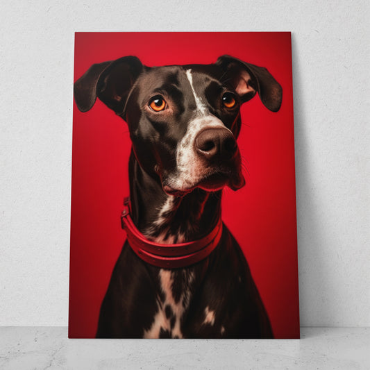 Perro - Fondo Rojo (Vertical)