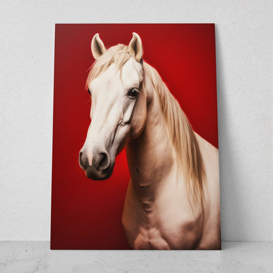 Caballo - Fondo Rojo (Vertical)