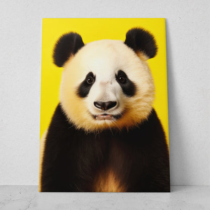 Oso panda - Fondo Amarillo 2 (Vertical)
