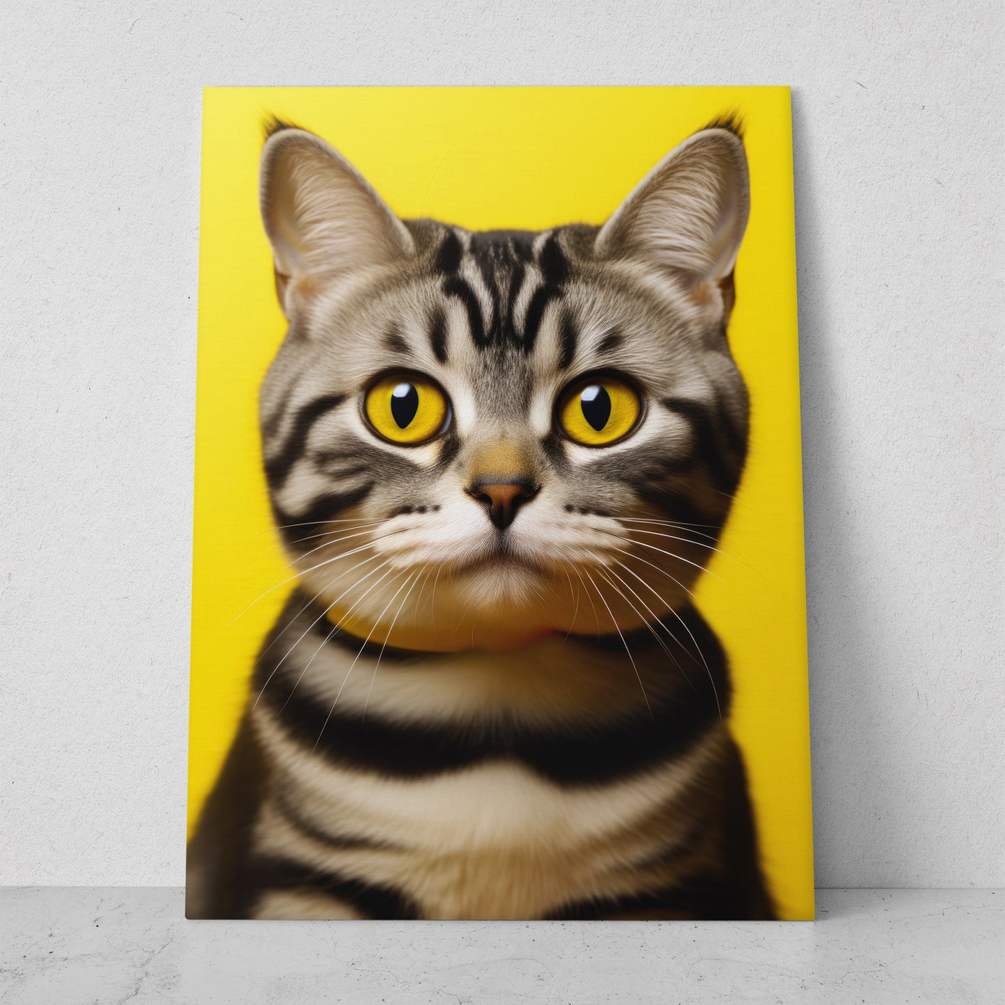 Gato - Fondo Amarillo 2 (Vertical)