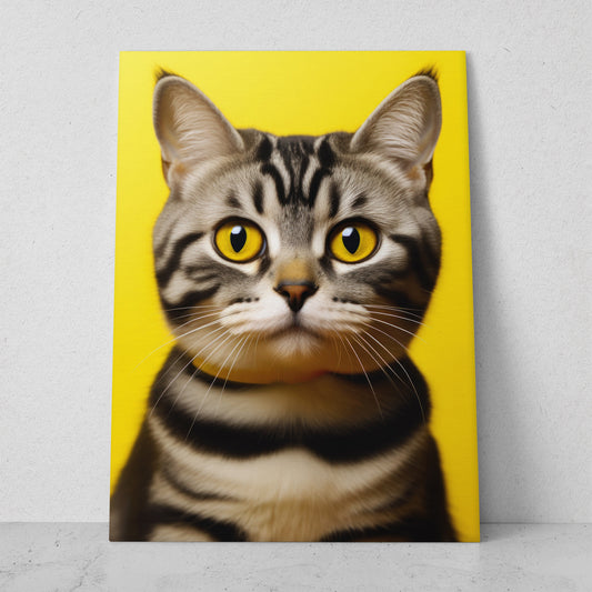 Gato - Fondo Amarillo 2 (Vertical)