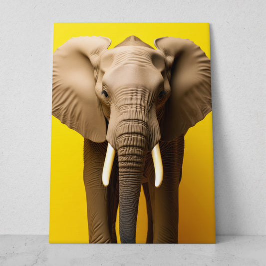 Elefante - Fondo Amarillo 2 (Vertical)
