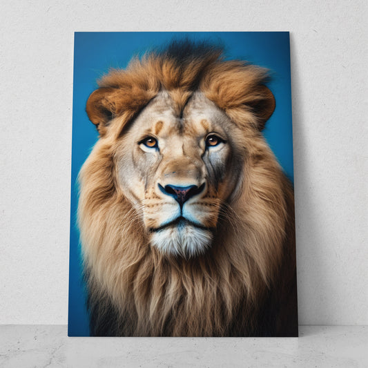 León - Fondo Azul (Vertical)