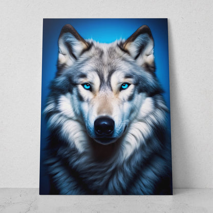 Lobo - Fondo Azul (Vertical)