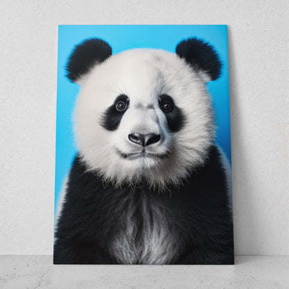 Oso panda - Fondo Azul (Vertical)