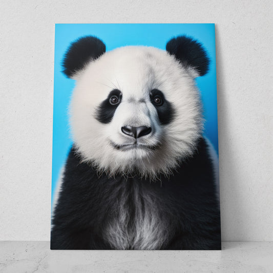 Oso panda - Fondo Azul (Vertical)