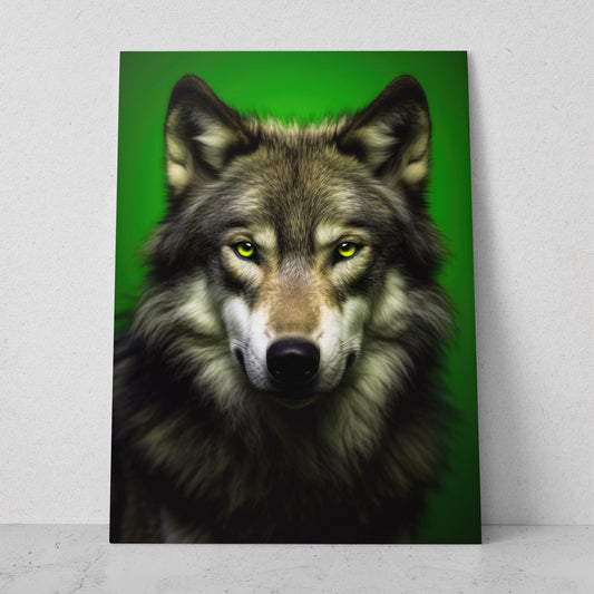 Lobo - Fondo Verde (Vertical)