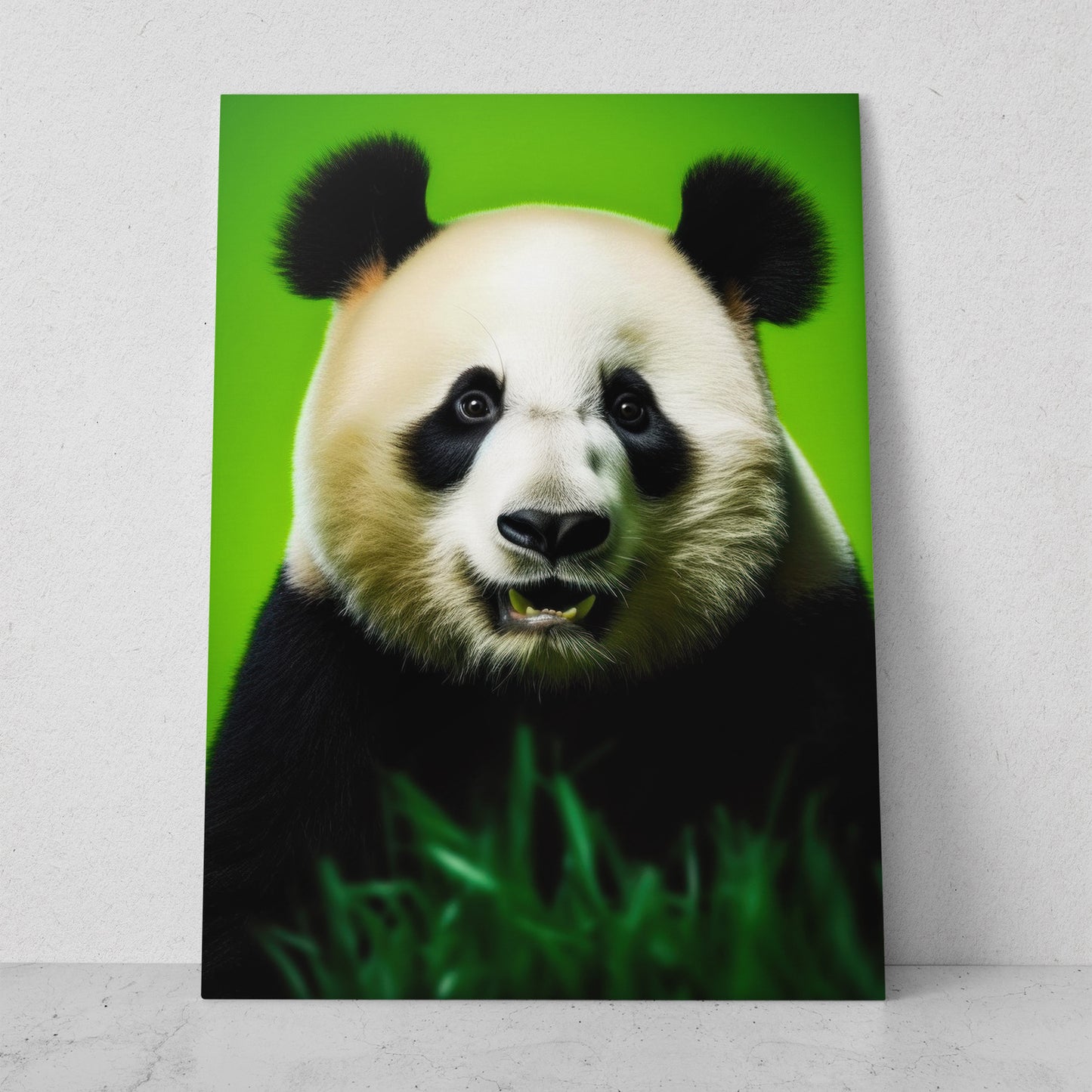 Oso panda - Fondo Verde (Vertical)