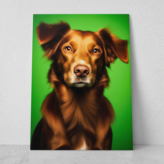 Perro - Fondo Verde (Vertical)