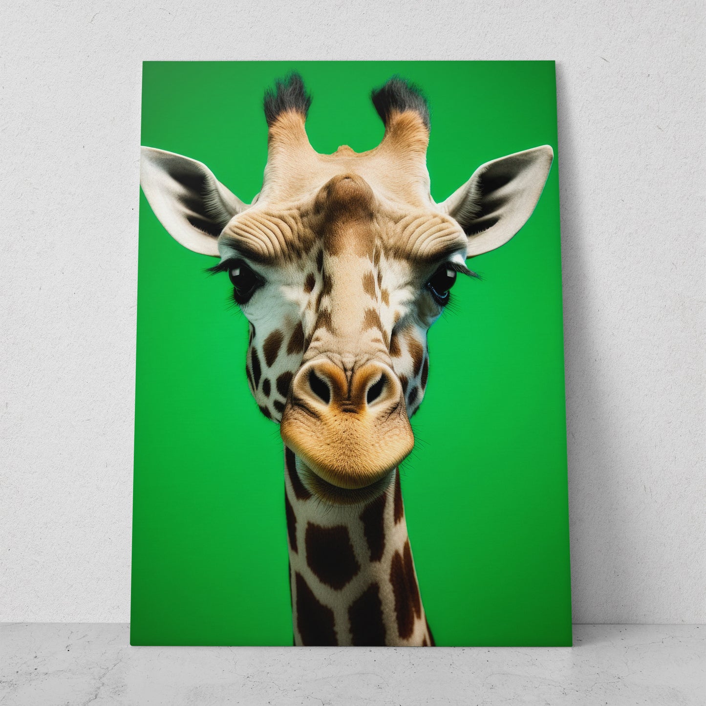Jirafa - Fondo Verde (Vertical)