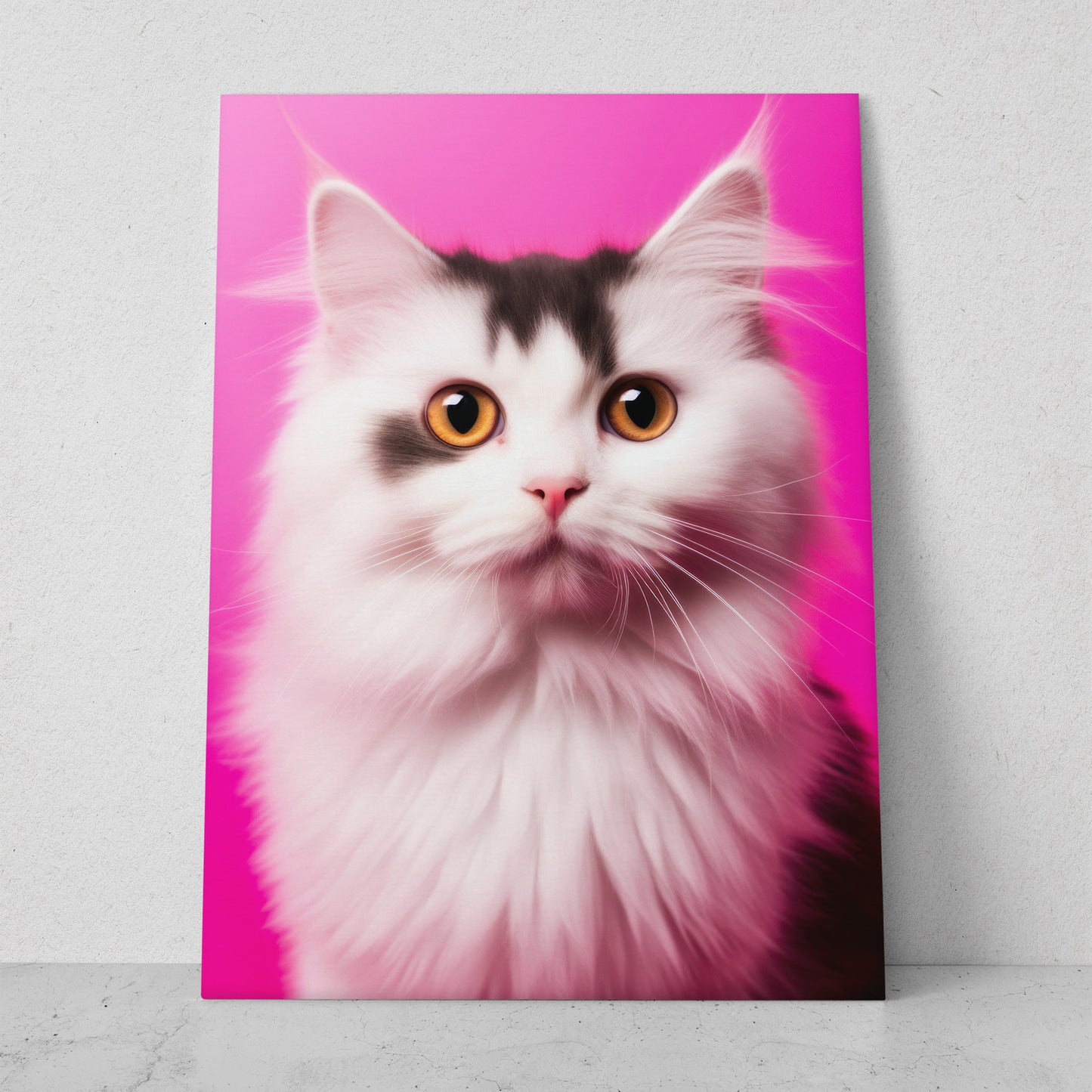 Gato - Fondo Rosa (Vertical)