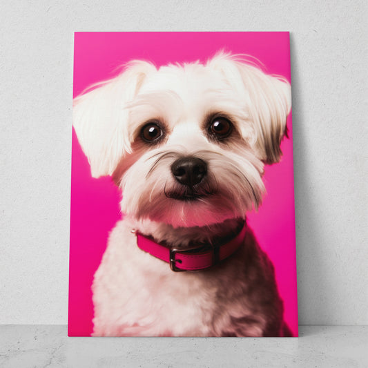 Perro - Fondo Rosa (Vertical)