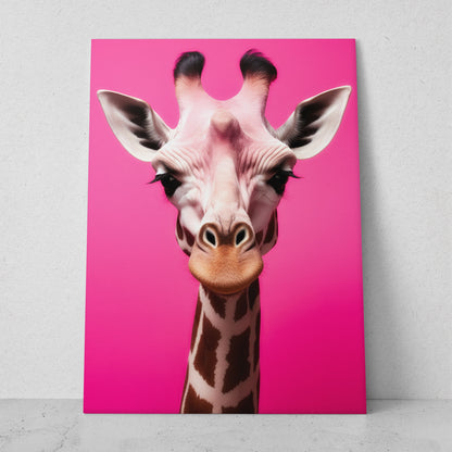 Jirafa - Fondo Rosa (Vertical)