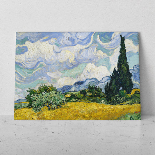 Campo de trigo con cipreses - Vincent van Gogh (Horizontal)