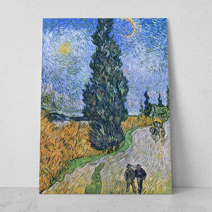Camino con ciprés y estrella - Vincent van Gogh (Vertical)