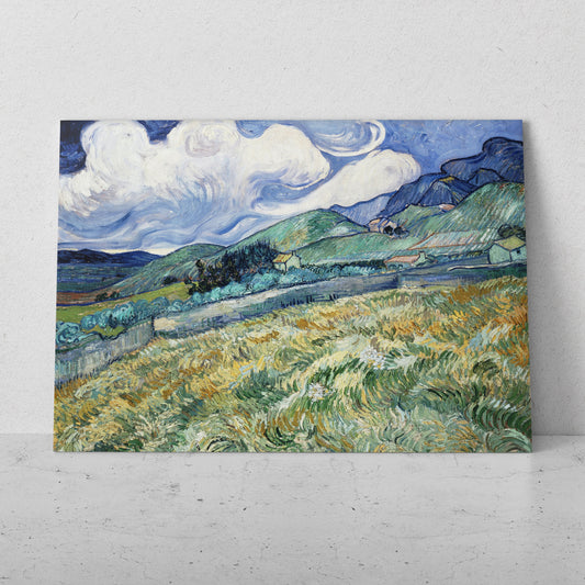 Paisaje montañoso detrás del hospital Saint-Paul - Vincent van Gogh (Horizontal)