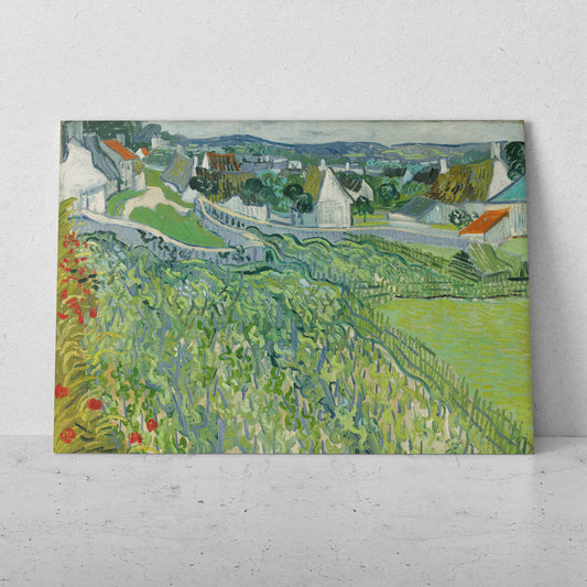 Viñedos con una vista de Auvers - Vincent van Gogh (Horizontal)