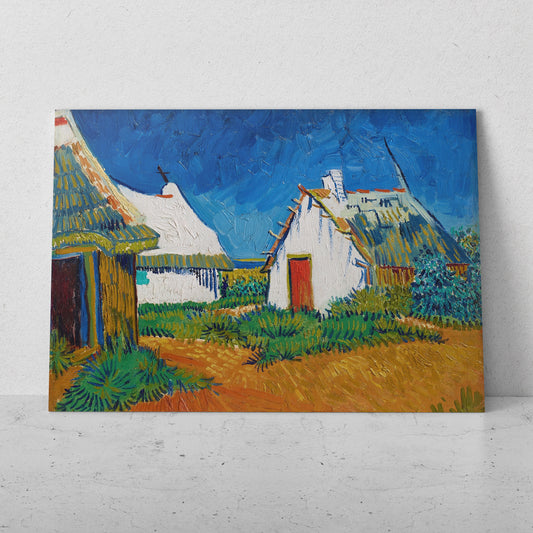 Tres cabañas en Saintes-Maries - Vincent van Gogh (Horizontal)